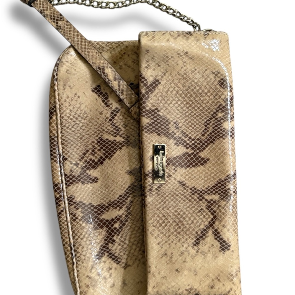 Kate Spade New York Snakeskin Clutch Purse With Strap